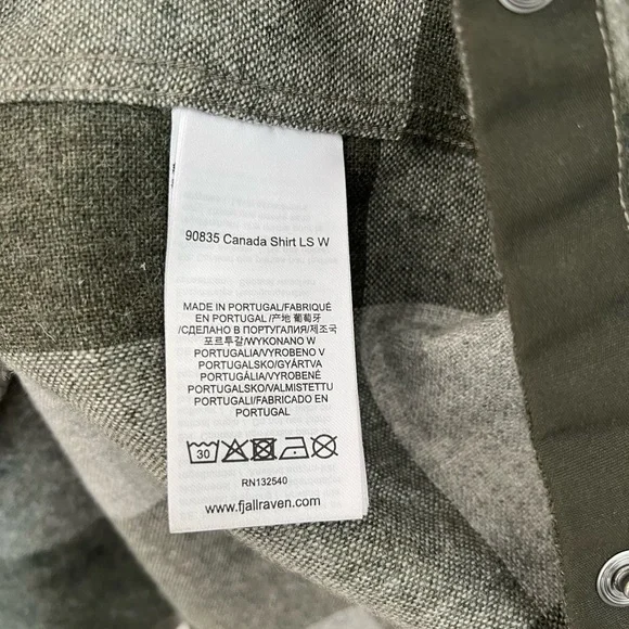 Fjallraven Green and Gray Plaid Canada Shirt Jacket Women’s XL Comfort Fit - Picture 4 of 8